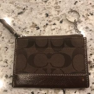 Coach mini card holder/change/key chain